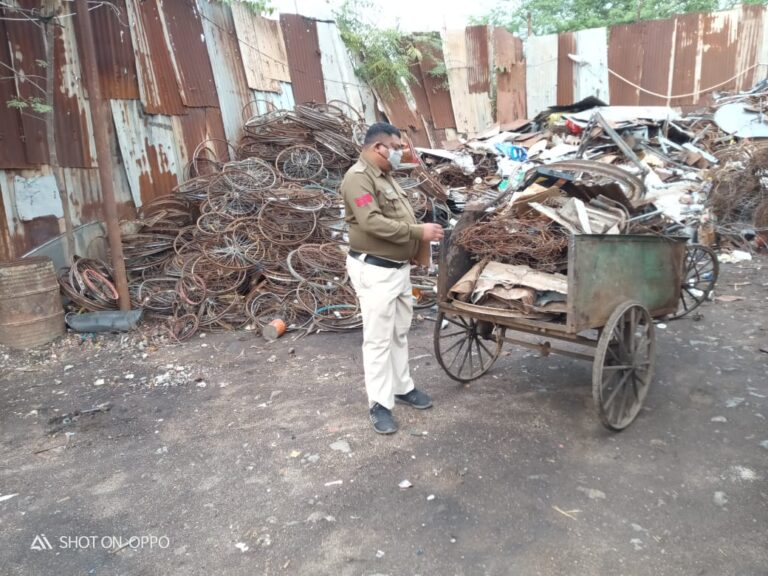 अवैध कबाड़ पर पुलिस की बड़ी कार्यवाही करीबन 4 टन कबाड जप्त एक आरोपी गिरप्तार…