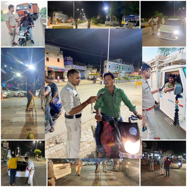 बिलासपुर शहर में मोबाइल चेक पोस्ट लगाकर सरप्राइस चेकिंग, 176 वाहनों पर हुई कार्यवाही..शराब पीकर वाहन चलाने वाले कुल 38 वाहन चालकों के विरुद्ध 185 MV एक्ट की कार्यवाही की गई.. बिलासपुर शहर में मोबाइल चेक पोस्ट लगाकर सरप्राइस चेकिंग, 176 वाहनों पर हुई कार्यवाही..शराब पीकर वाहन चलाने वाले कुल 38 वाहन चालकों के विरुद्ध 185 MV एक्ट की कार्यवाही की गई..
